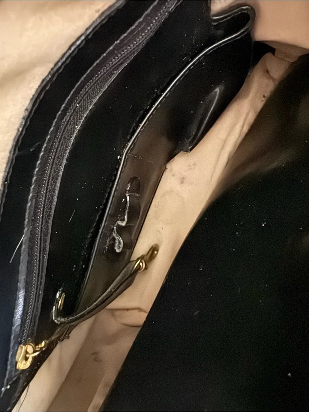 Brahmin Brown Croc-Embossed Leather Satchel with Black Panels vantage